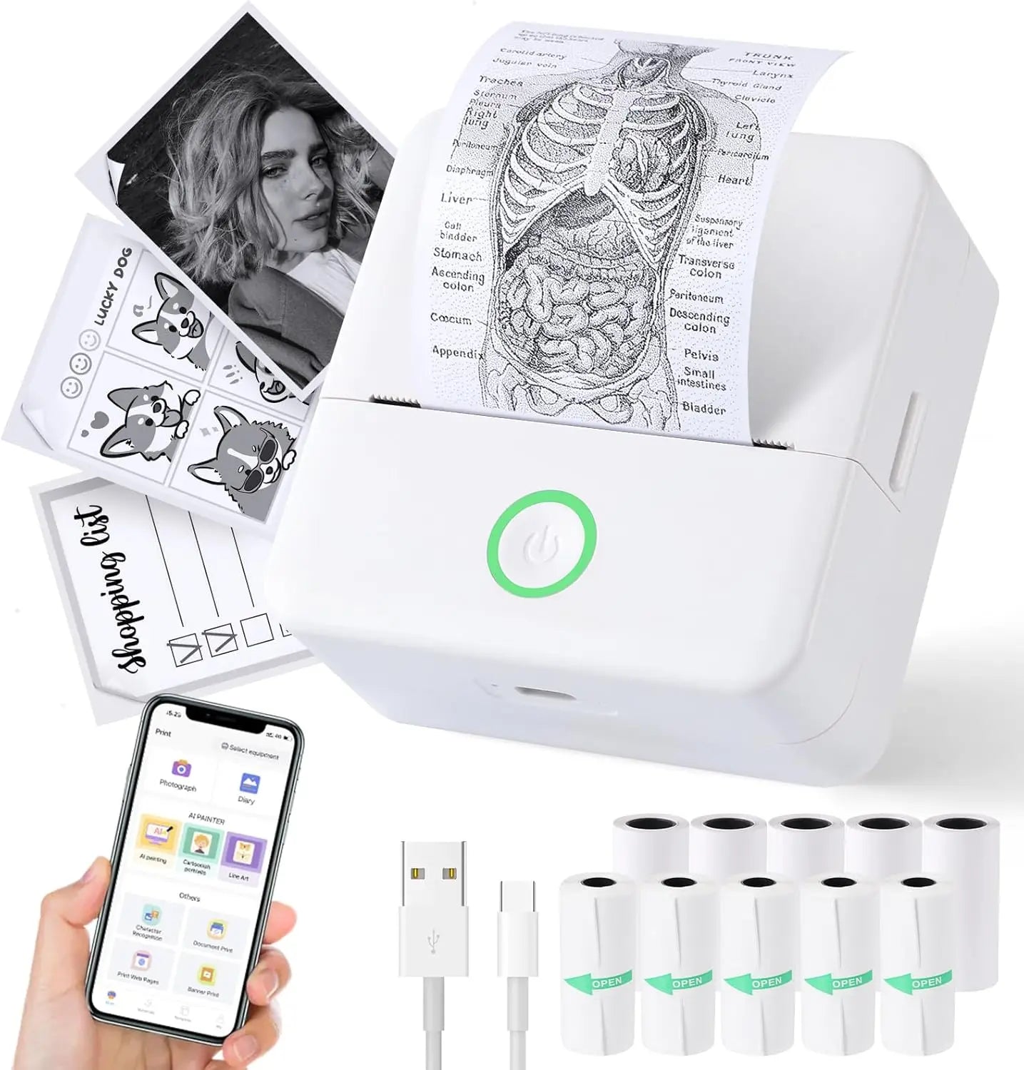 PocketPrint™ Wireless Mini Printer Set