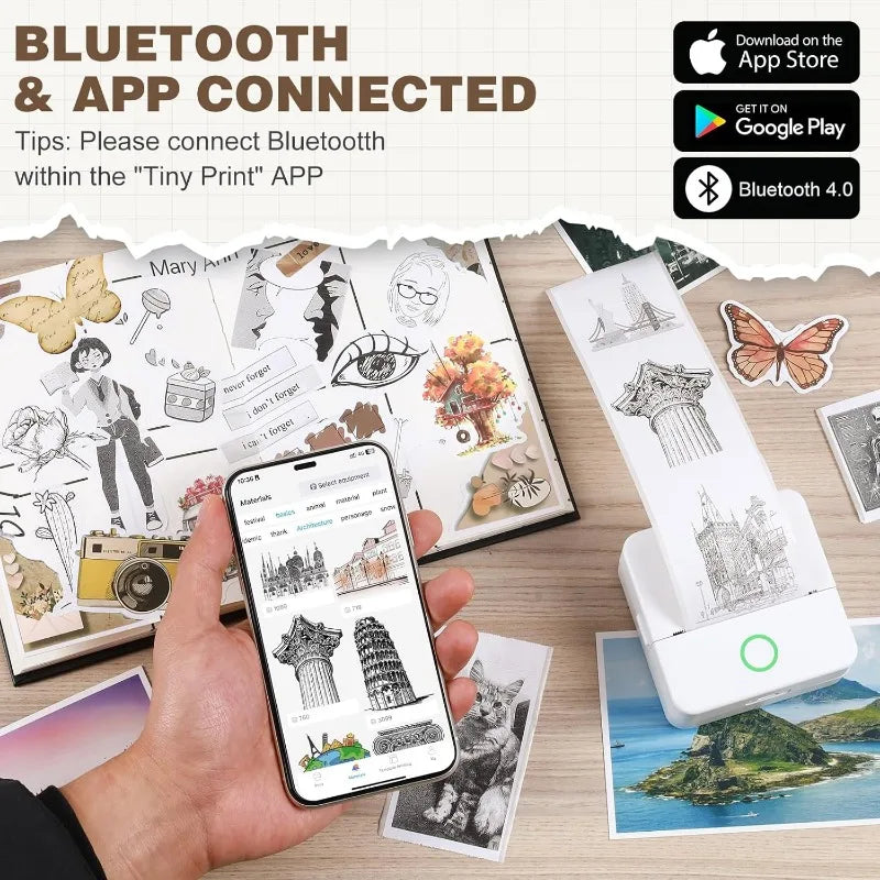 PocketPrint™ Wireless Mini Printer Set