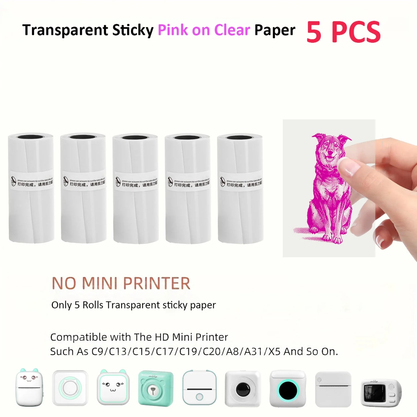 PocketPrint™ Wireless Mini Printer Set