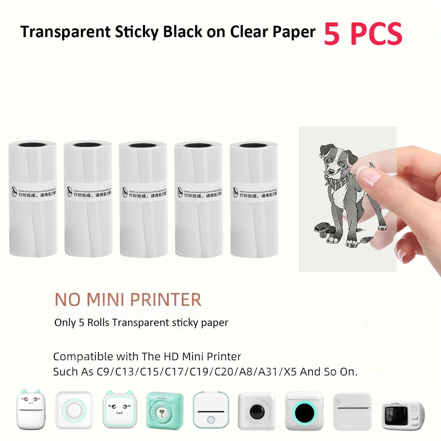 PocketPrint™ Wireless Mini Printer Set